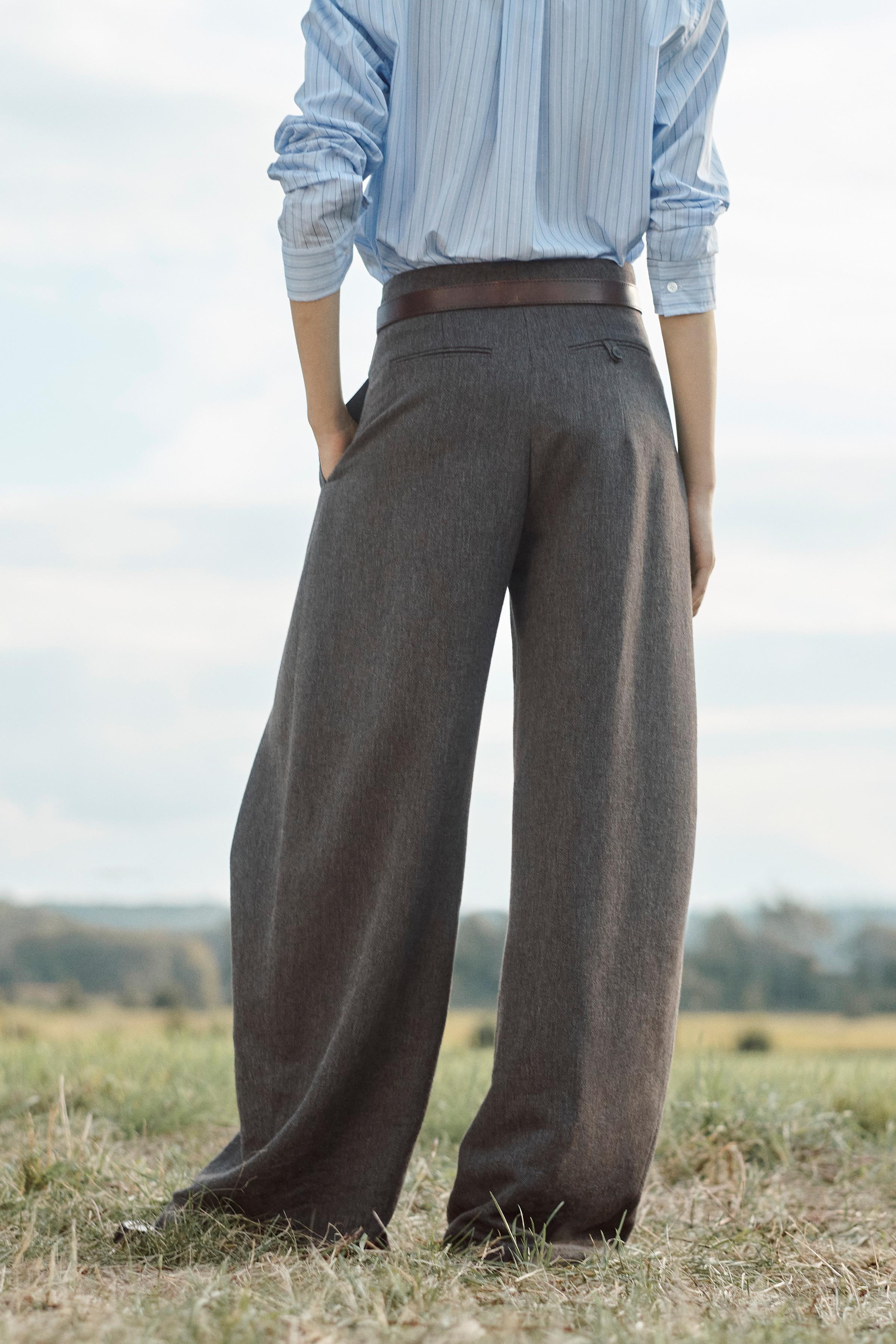 LIMITED EDITION WOOL BLEND VOLUME PLEATED PANTS